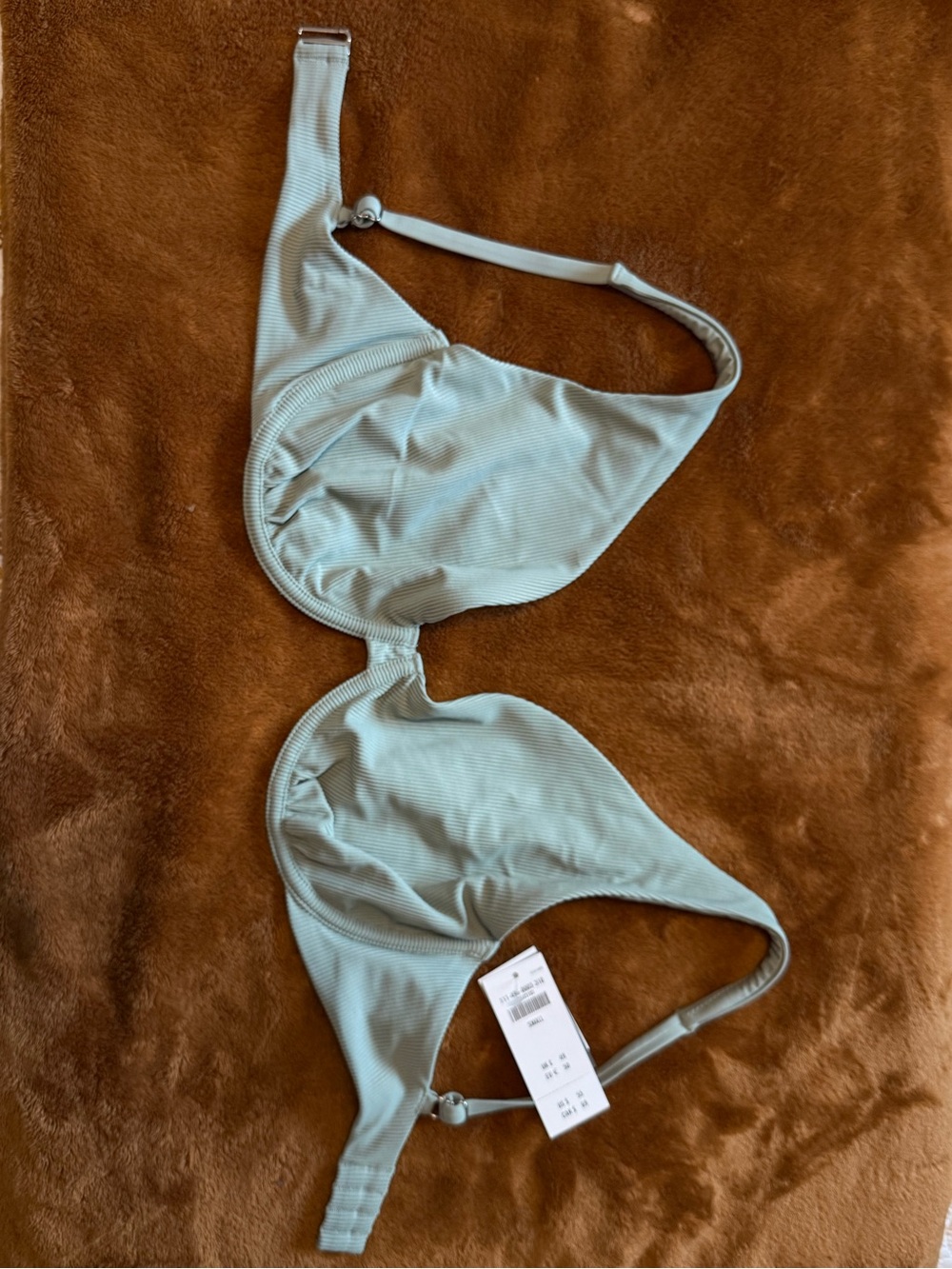 Light Sage Bathing Suit Top NWT Abercrombie Curve Love